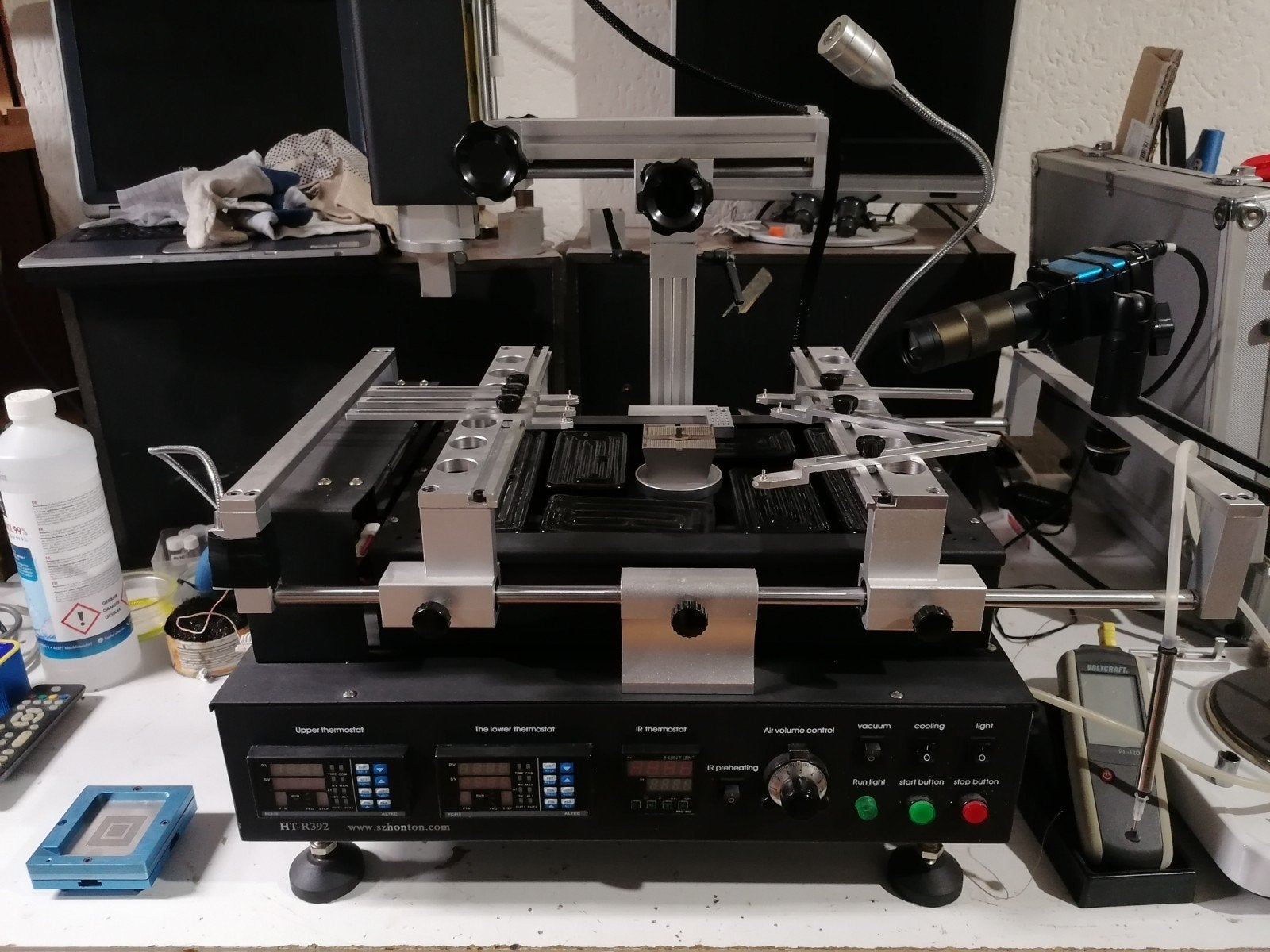 Hetelucht Reworkstation met Laptop Profiel Besturing, Ophalen