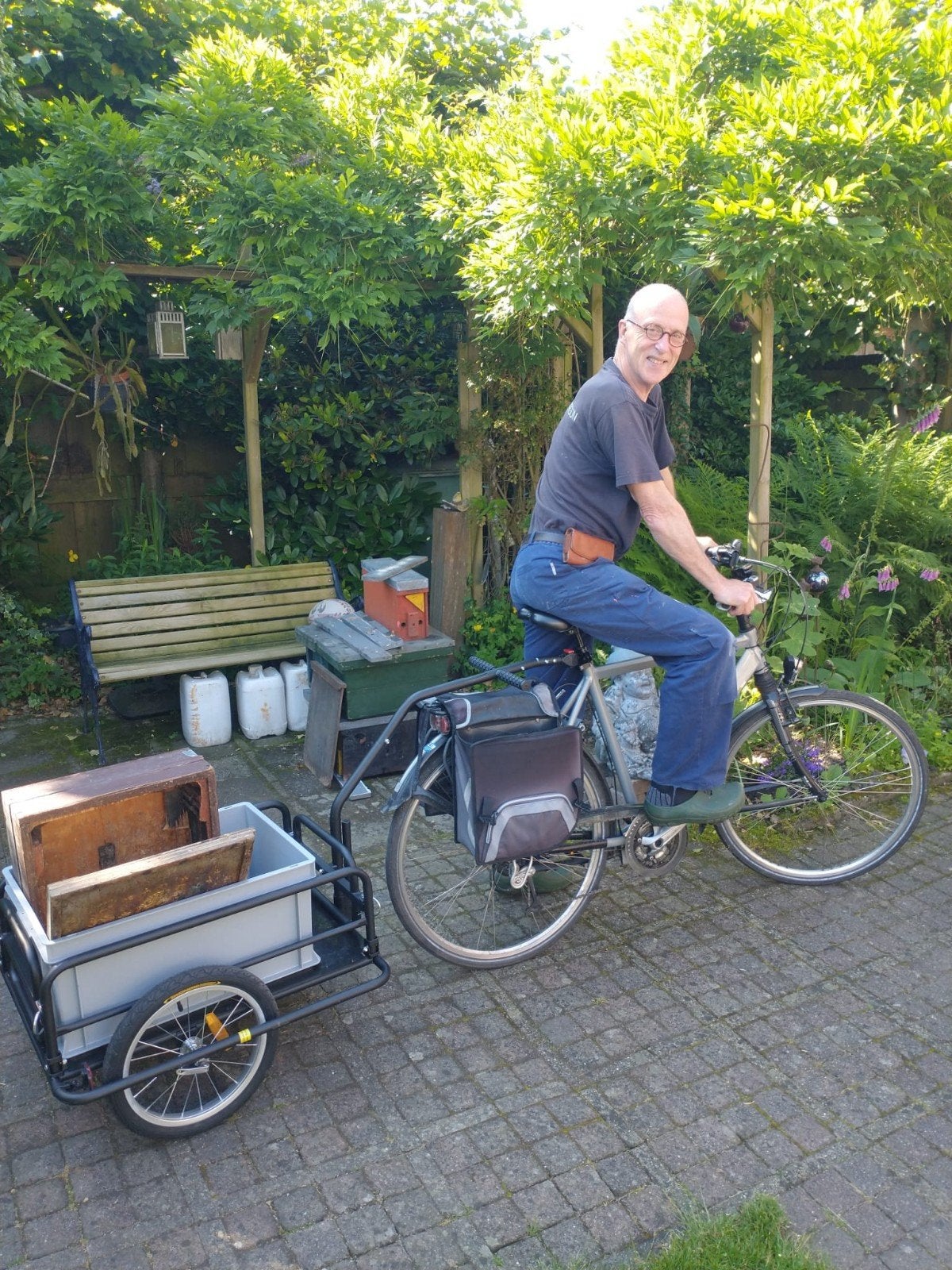 Fietskar voor bagage of huisdier (40x70 cm), Fietsen en Brommers, Fietsaccessoires | Aanhangers en Karren, Ophalen, Gebruikt, 20 tot 40 kg