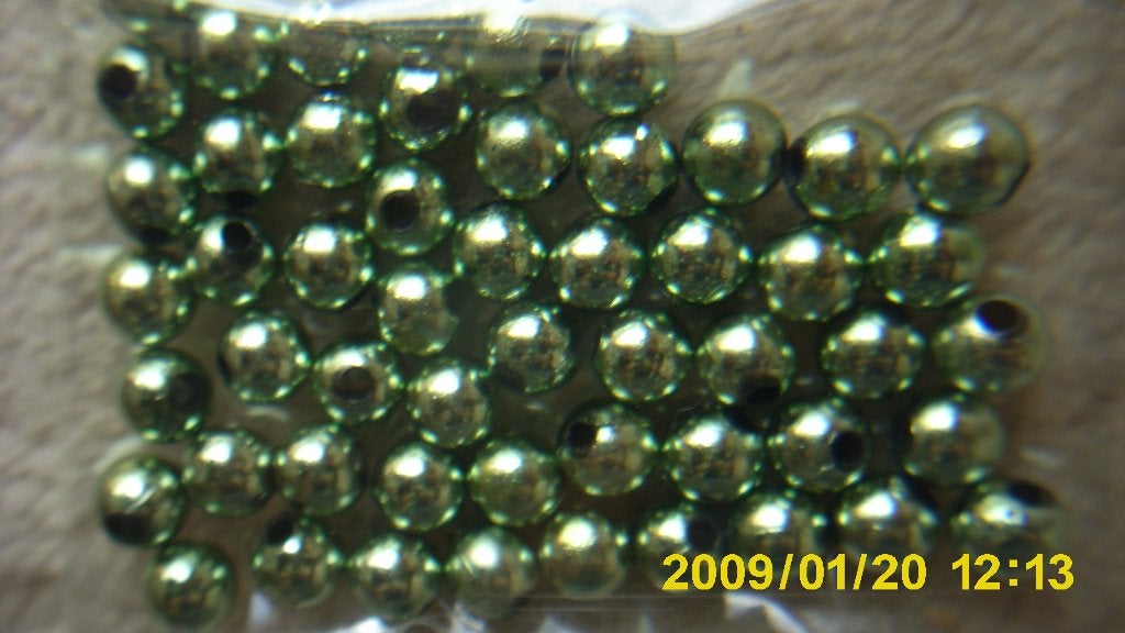 50 mint(groen) metallic kralen 8mm, Verzenden, Nieuw, Hanger