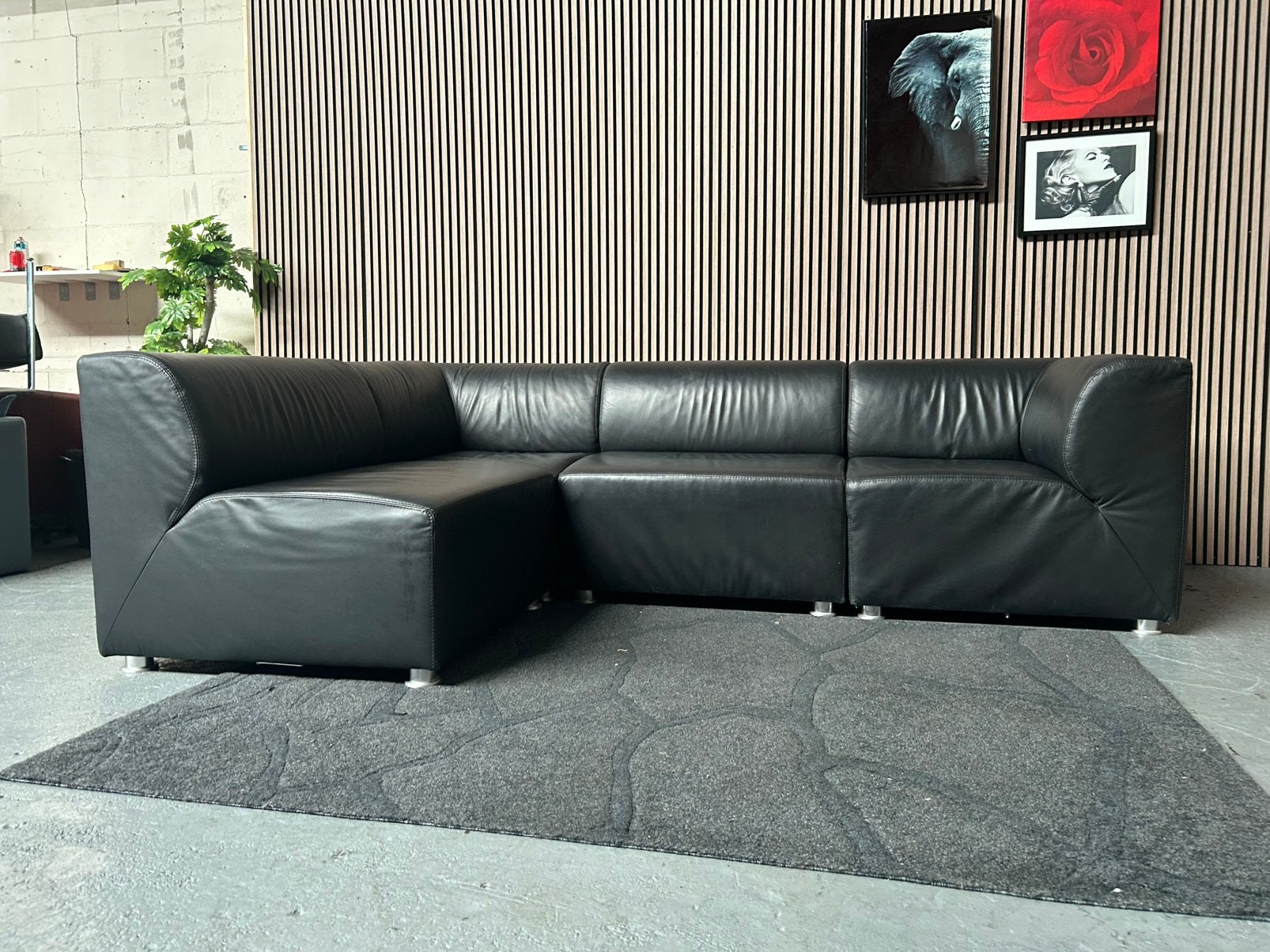 Foto 3 van GRATIS LEVERING Goossens Hoekbank Leer 288X188  GEREINIGD