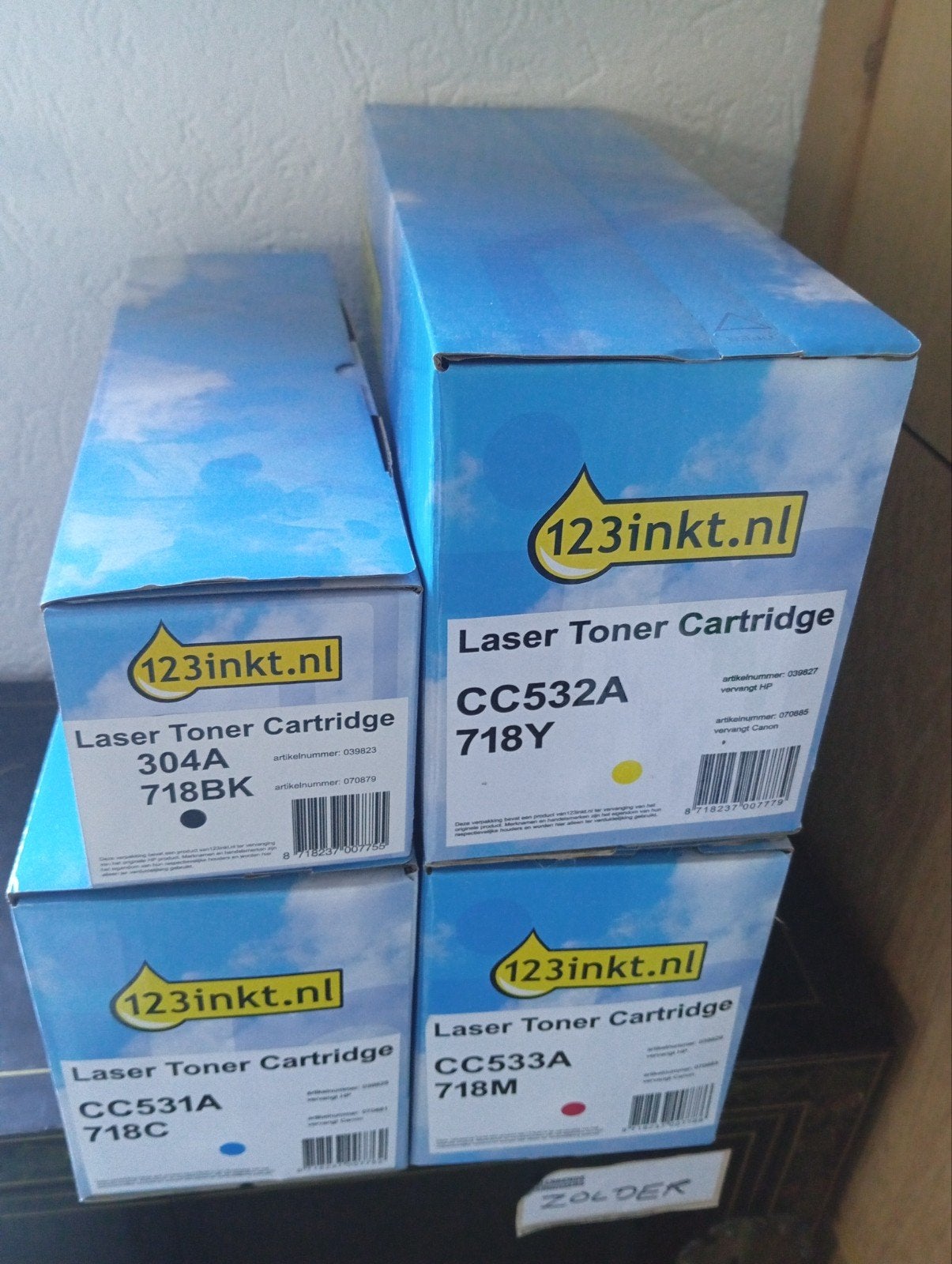 Complete tonerset (kleur en zwart), Computers en Software, Printerbenodigdheden, Ophalen of Verzenden, Nieuw, Toner, 123inkt.nl
