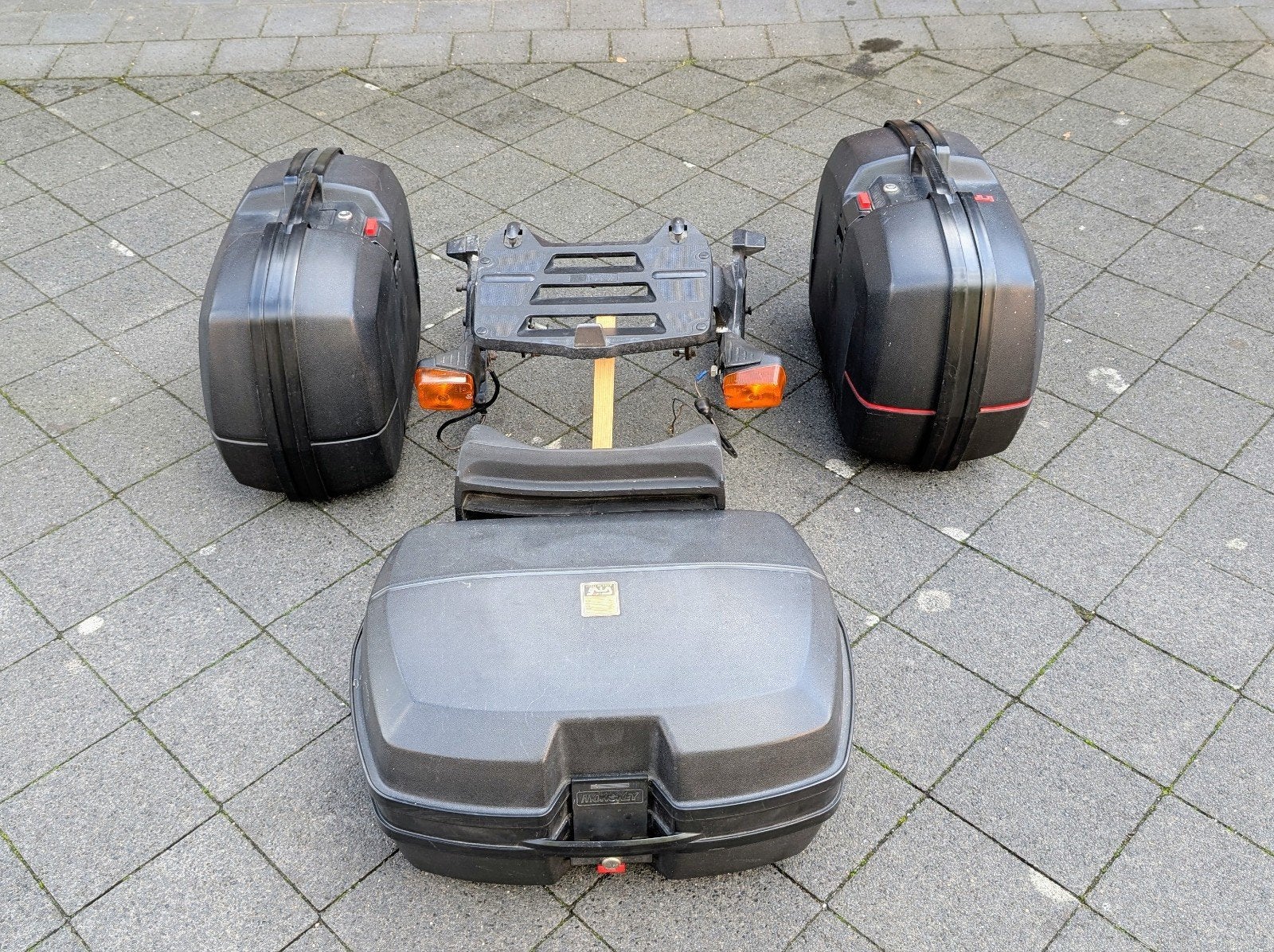 Givi kofferset plus rek, Ophalen, Gebruikt