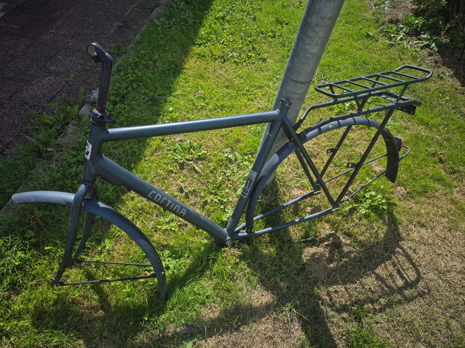 Cortina fietsframe met spatborden en bagagedrager, Frame, Gebruikt, Ophalen of Verzenden, Cortina