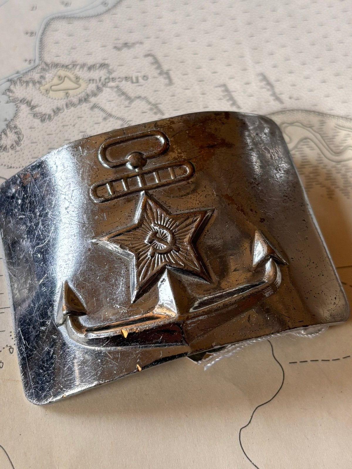 Originele Sovjet Marine Riemgesp (VMF) – Koude Oorlog, Ophalen of Verzenden, Marine