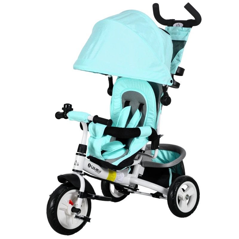HOMCOM Kinder Driewieler Loopfiets 6-in-1 NIEUW, Ophalen, Nieuw, Schijfrem, Duwstang
