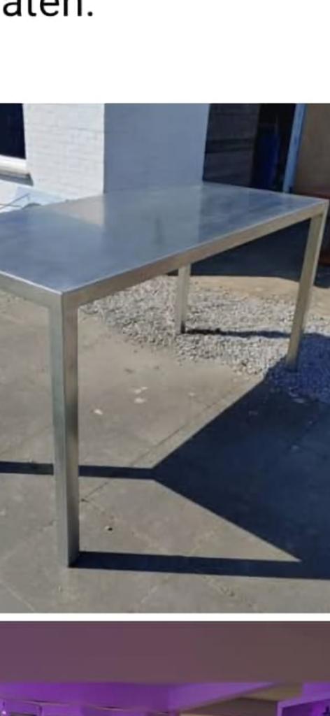 Hoge rvs  bar tafel 120hoog 90 breed, Ophalen of Verzenden, Zo goed als nieuw
