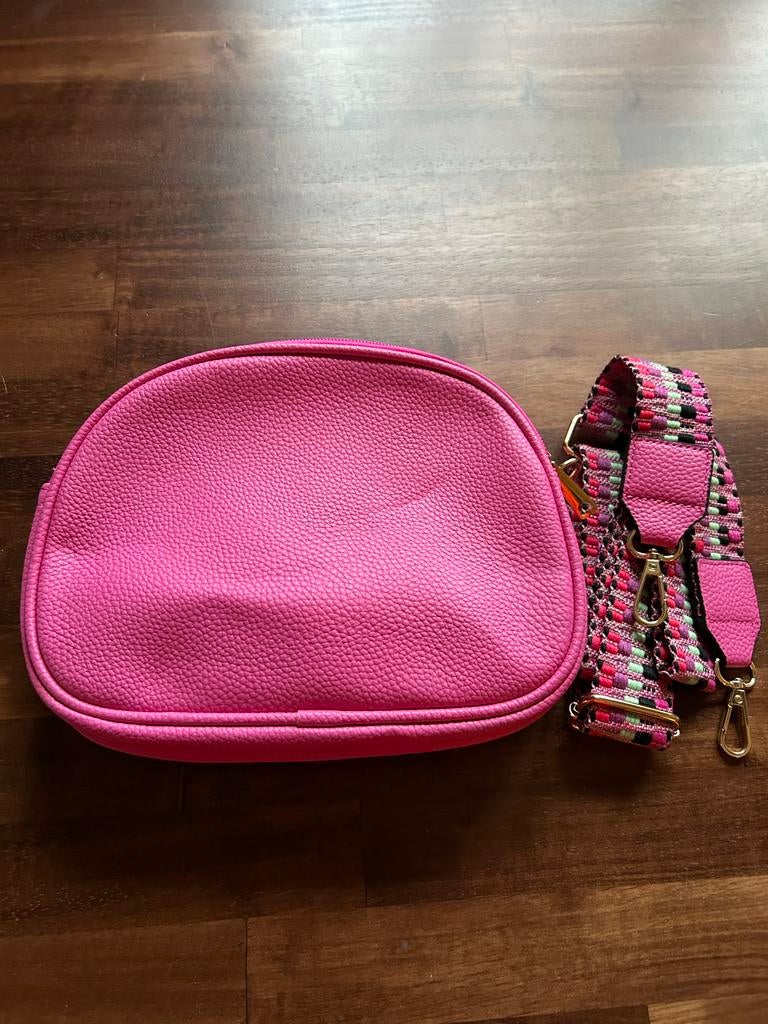 Roze schoudertas met verstelbare band - Ongebruikt, Sieraden, Tassen en Uiterlijk, Tassen | Schoudertassen, Ophalen of Verzenden
