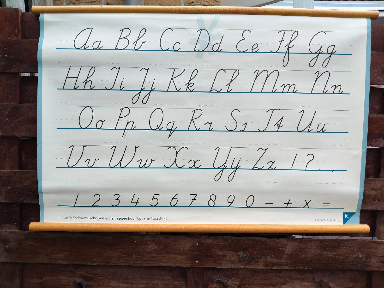 Wandkaart/schoolkaart. Letter/Cijferkaart Basisschool, Ophalen