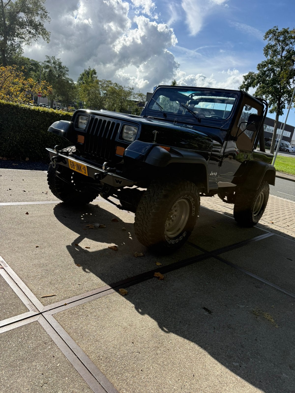 Jeep Wrangler 1992 Zwart, Auto's, Automaat, 4 stoelen, 2500 kg, Zwart