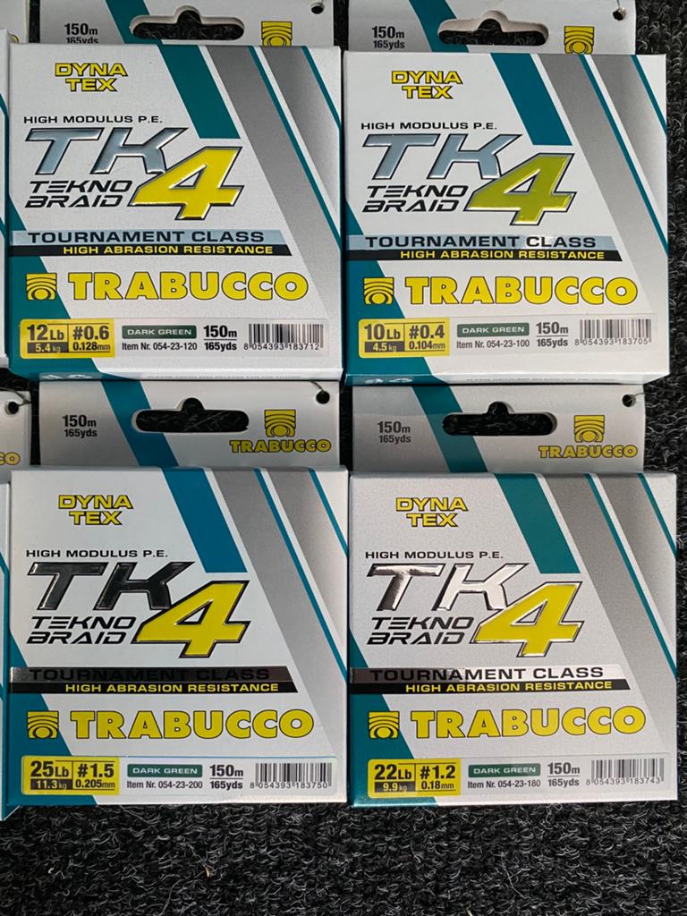 Trabucco TK4 Dyna Braid Gevlochten draad 150m, D, Nieuw, Ophalen of Verzenden, H
