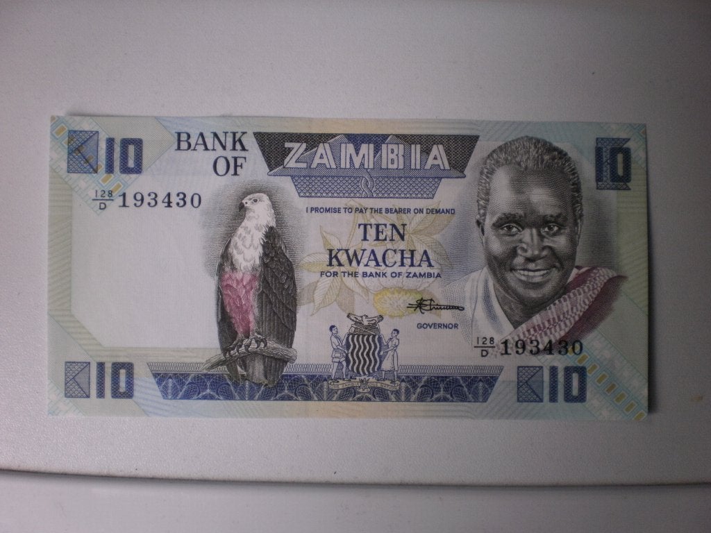 Zambia-10 Kwacha- Bankbiljet, Postzegels en Munten, Bankbiljetten | Afrika, Verzenden, Zambia, Los biljet