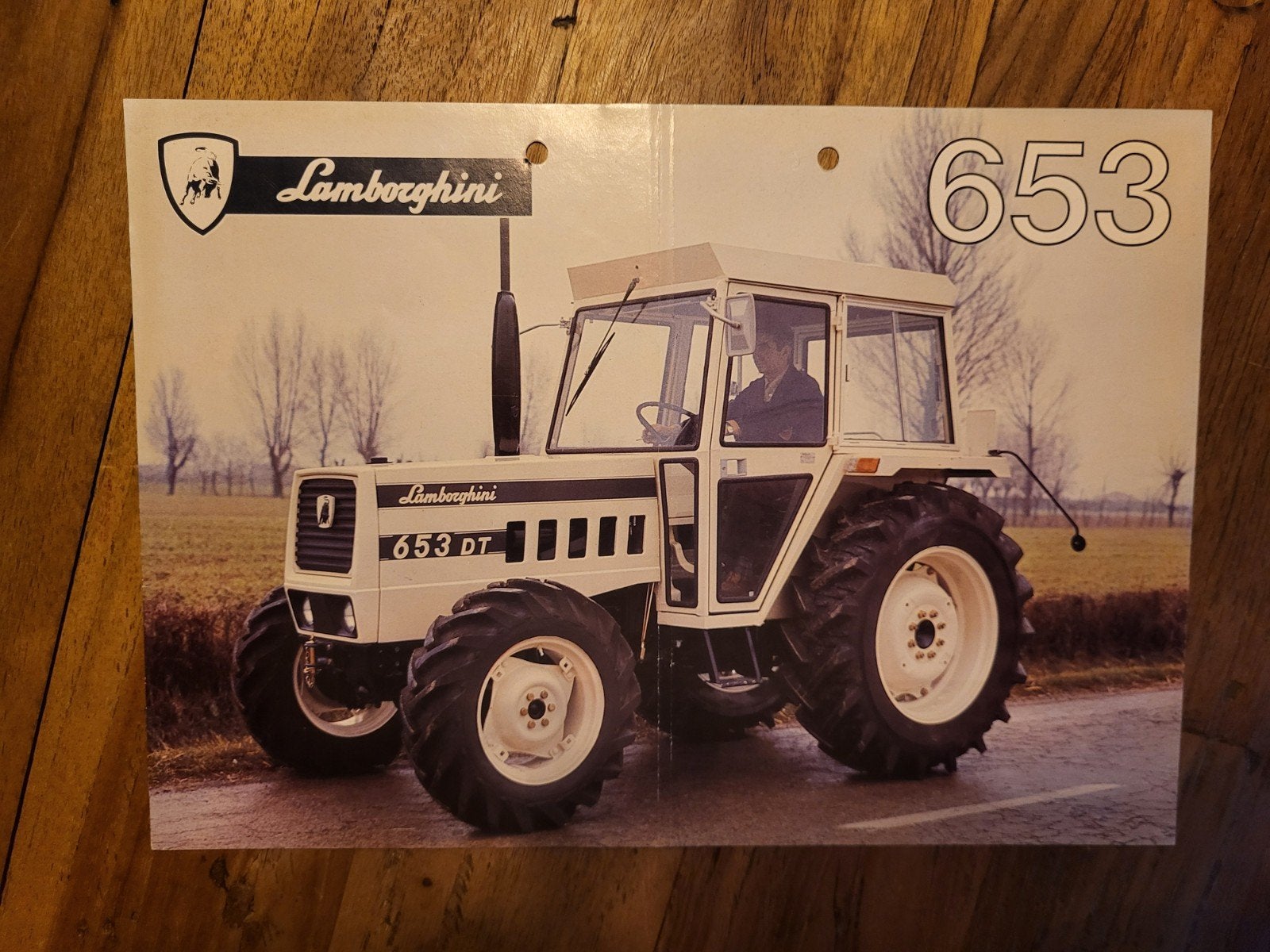 tractor folder Lamborghini 653, Ophalen of Verzenden, Zo goed als nieuw, Folder