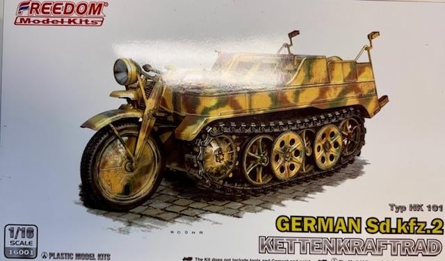 Coelianmodels, F M K, 16001, Kettenkrad Sd.2, 1/16, € 54,99, Hobby en Vrije tijd, Modelbouw | Auto's en Voertuigen, Overige merken