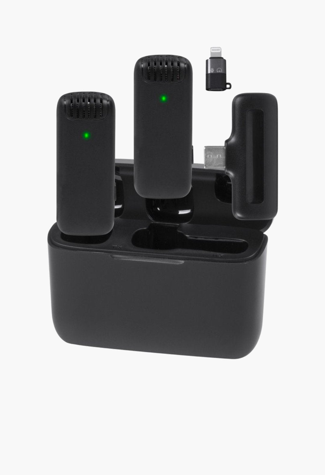 Nuvance Draadloze Microfoon Set: 2 Microfoons, Oplaadcase, Ophalen of Verzenden, Zo goed als nieuw