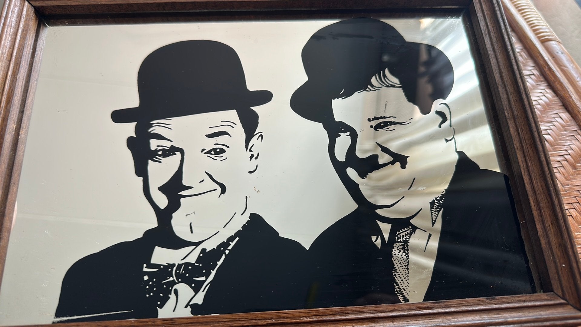 Spiegel Laurel en hardy, Verzamelen, Ophalen of Verzenden, Zo goed als nieuw
