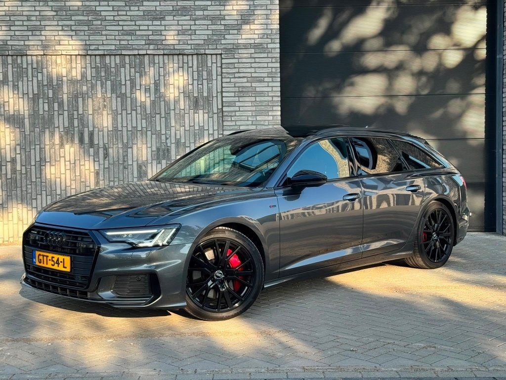 Audi A6 55 Tfsi e Quattro 367pk S line 2020, Auto's, Audi, Zwart, Plug-in hybride, Stationwagon, Parkeerassistent