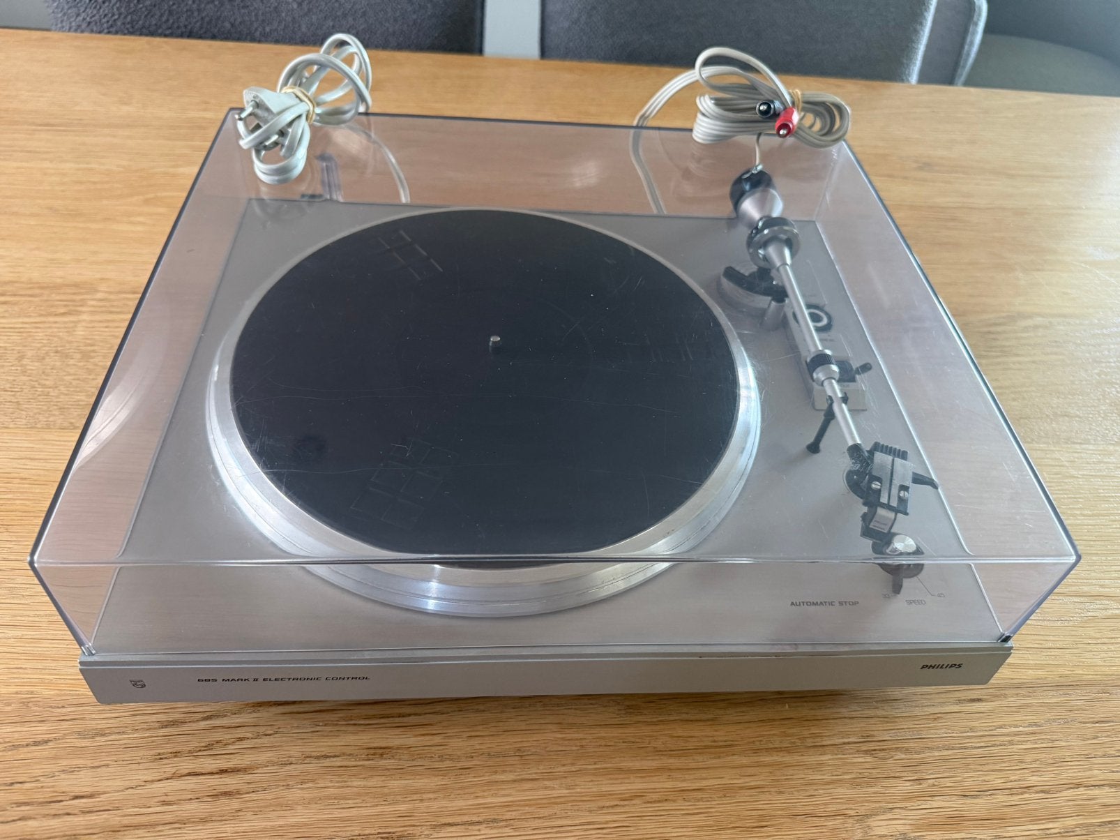 PHILIPS PLATENSPELER 685 MARK ||  ELECTRONIC CONTROL 33-45 T, Ophalen of Verzenden, Gebruikt, Platenspeler, Philips