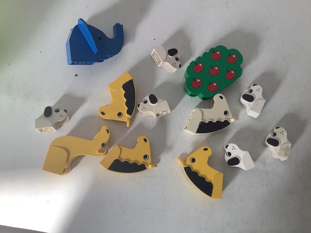Partij lego dieren koppen, Ophalen of Verzenden, Gebruikt, Losse stenen, Lego