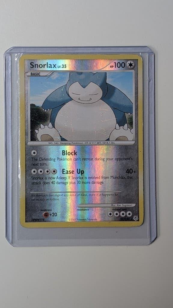 Pokémon Snorlax 37/130 REVERSE HOLO Diamond & Pearl (2007), Ophalen of Verzenden, Gebruikt, Losse kaart