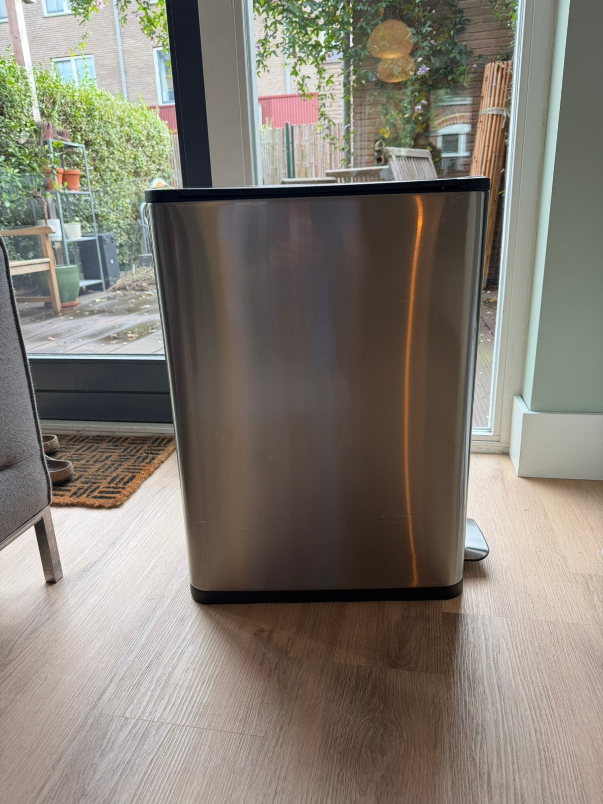 Titel: EKO Ecofly afvalbak 2 x 20 liter – RVS, 40 liter of meer, Ophalen, Zo goed als nieuw, Rvs