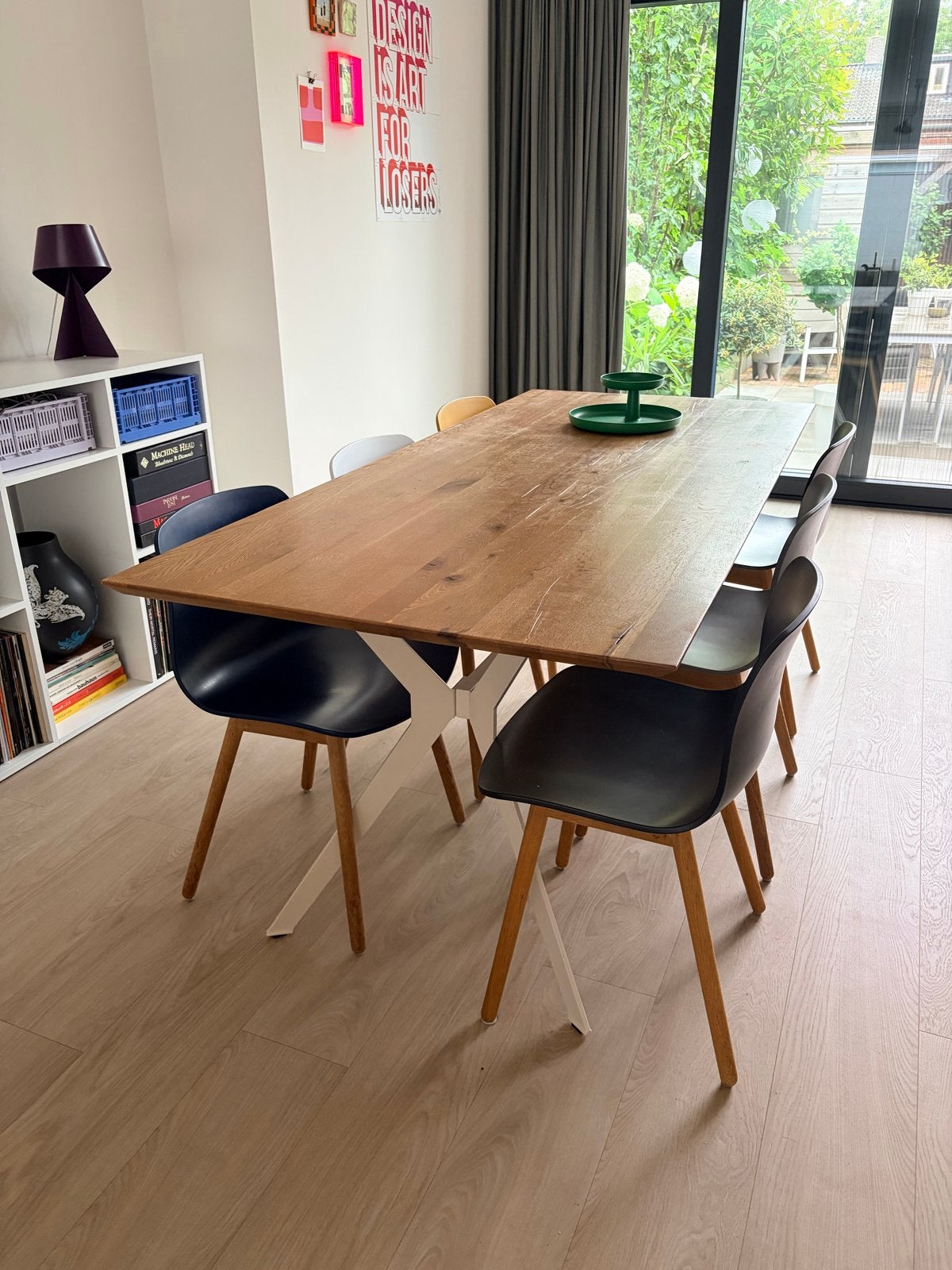 Nette design Bodilson eiken eettafel 90x200 cm, Ophalen, Gebruikt, Eikenhout, 50 tot 100 cm