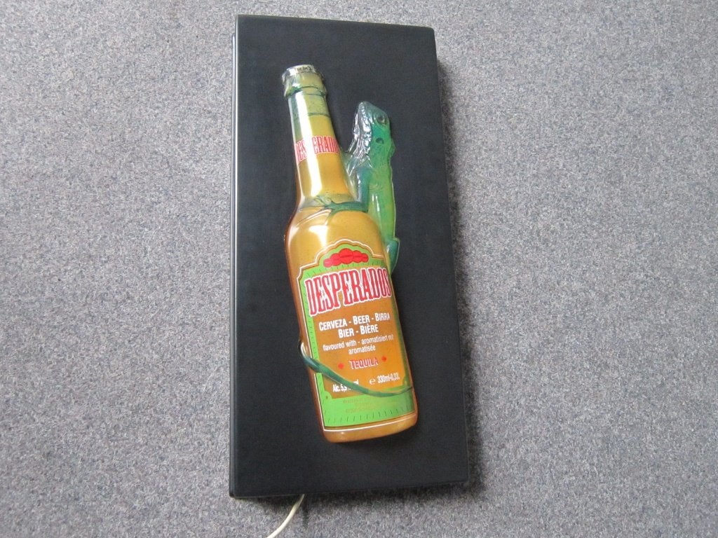 DESPERADOS BIER 3D LICHTRECLAME, Verzamelen, Biermerken, Ophalen, Zo goed als nieuw, Overige typen, Overige merken