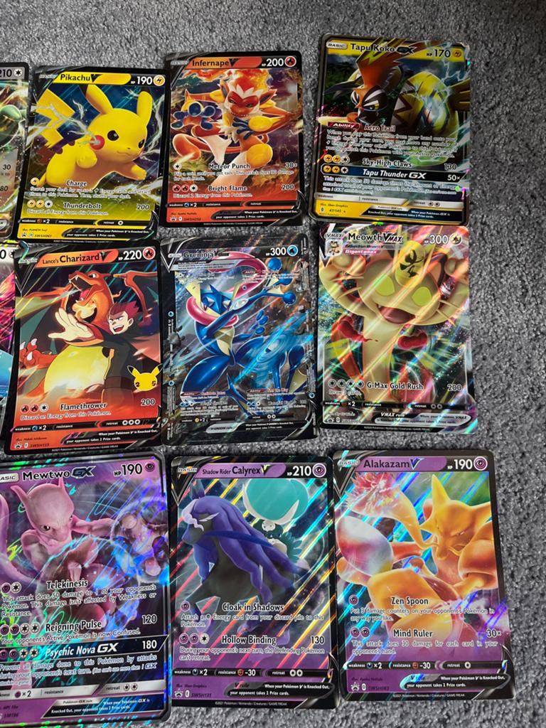 Pokémon Kaarten Collectie -GROTE KAARTEN (jumbo), Ophalen of Verzenden, Zo goed als nieuw, Meerdere kaarten, Foil