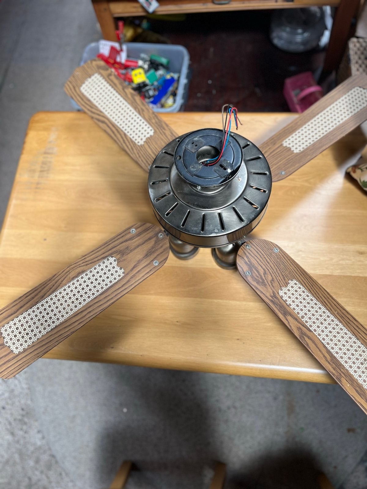 Plafonventilator met verlichting - Klassiek design, Ophalen, Overige merken, Gebruikt, Met afstandsbediening