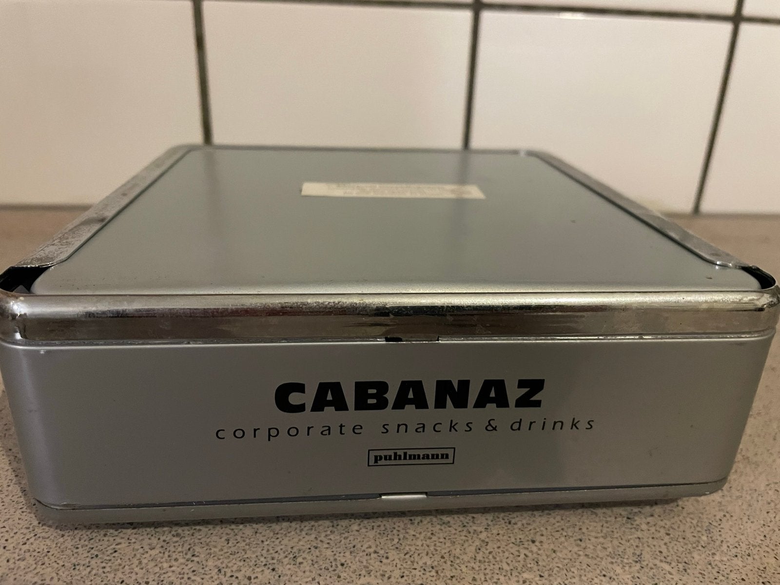Cabanaz servettenhouder tissuedispenser servet blauw metaal, Huis en Inrichting, Ophalen of Verzenden, Zo goed als nieuw