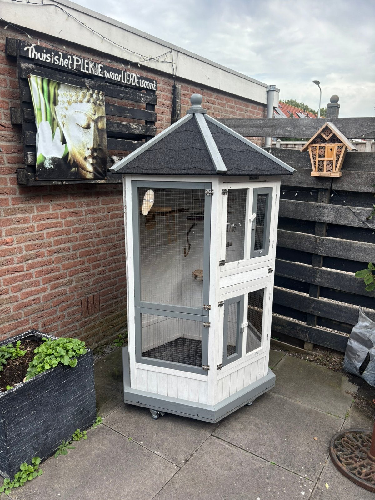 Vogelkooi buitenhok met wieltjes, Ophalen, Zo goed als nieuw, Kippenhok of Kippenren