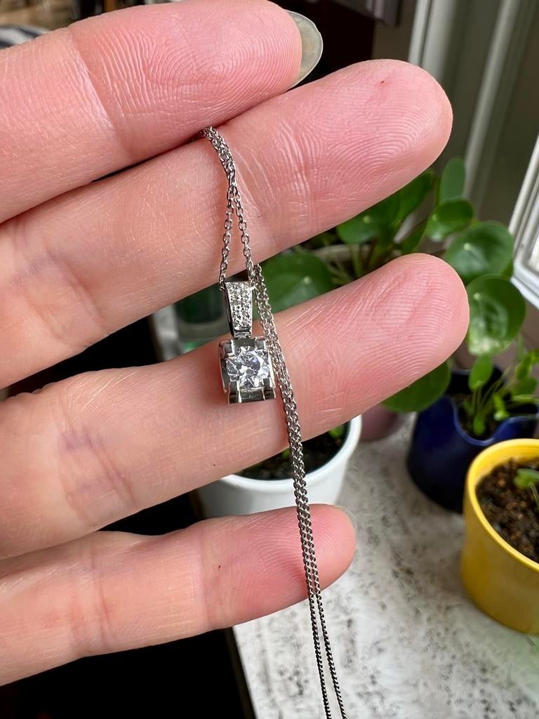 18k Gouden Ketting met Natuurlijke Diamanten - 0.35ct E VVS, Wit, Nieuw, Ophalen of Verzenden, Met edelsteen