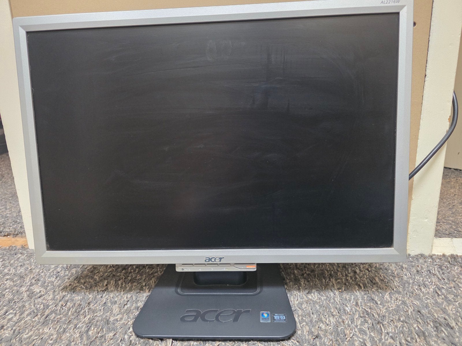 Acer AL2216W 22 inch LCD Monitor, Gebruikt, Kantelbaar, Ophalen of Verzenden, Overige typen