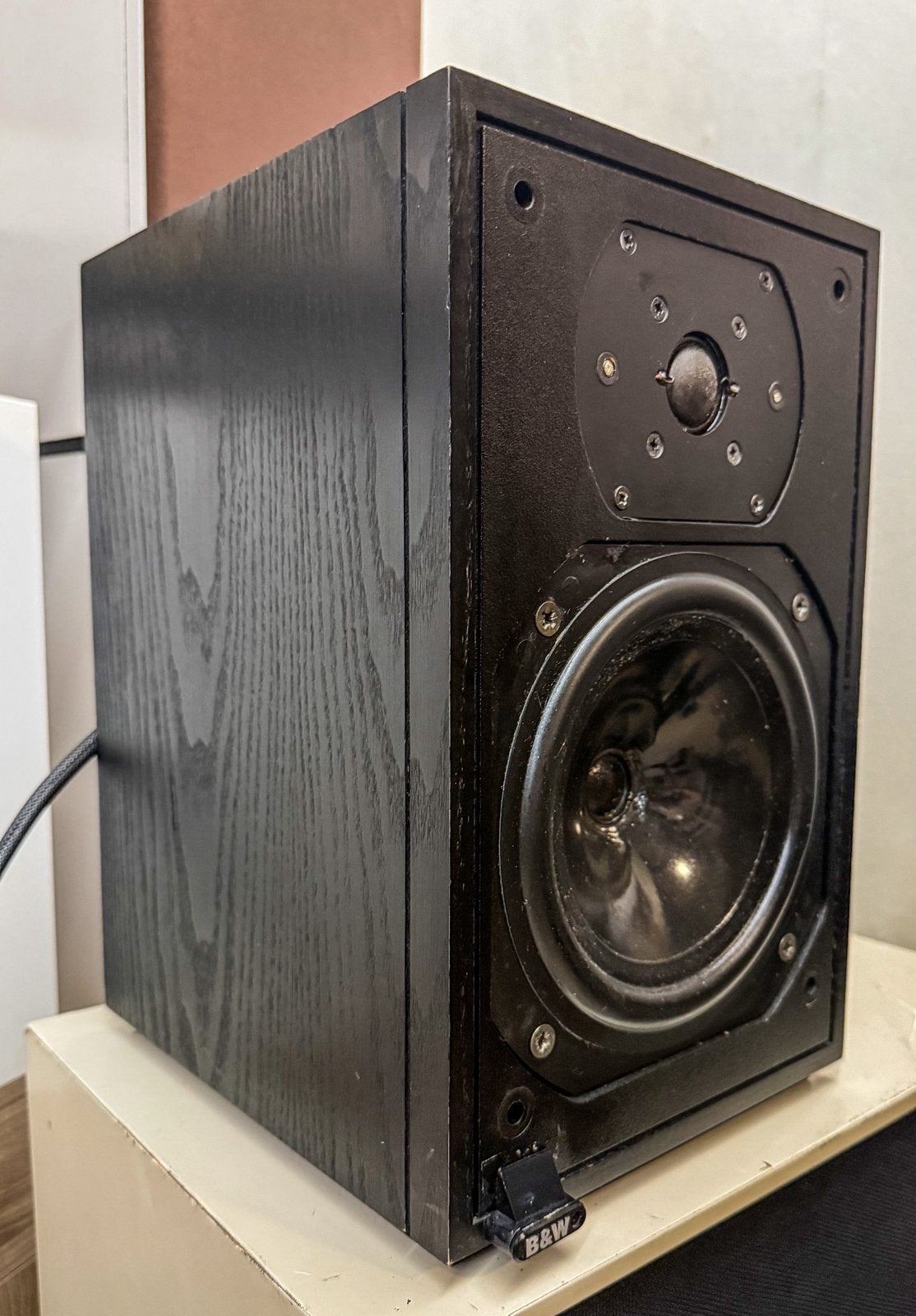 Bowers and Wilkins DM12 Black Ash B&W, Audio, Tv en Foto, Luidsprekers, Ophalen, Zo goed als nieuw, Bowers & Wilkins (B&W)