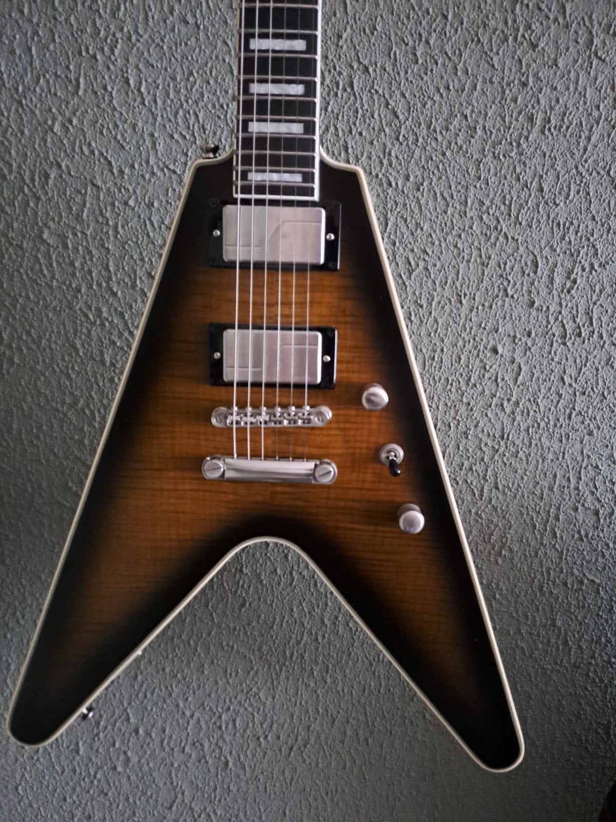 Epiphone Prophecy Flying V Tiger Yellow Elektrische Gitaar, Muziek en Instrumenten, Ophalen, Zo goed als nieuw, Solid body, Epiphone