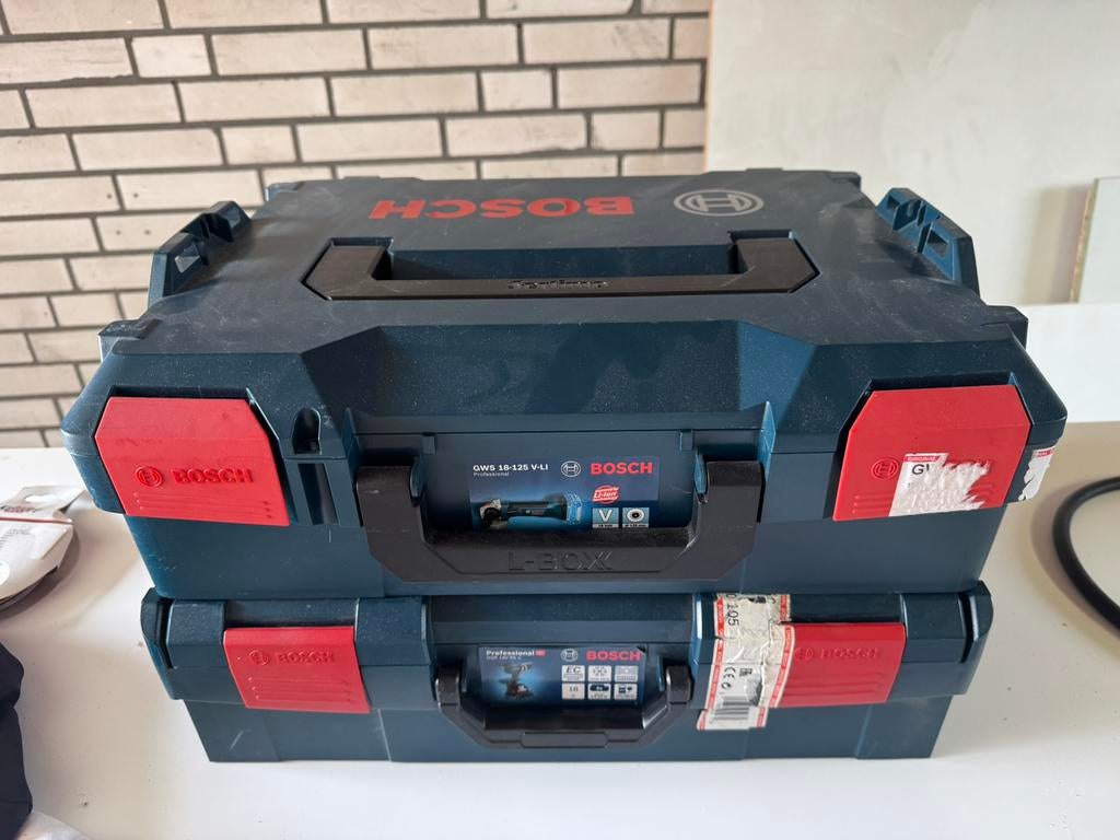 2 x L box met inlay, Ophalen, Zo goed als nieuw