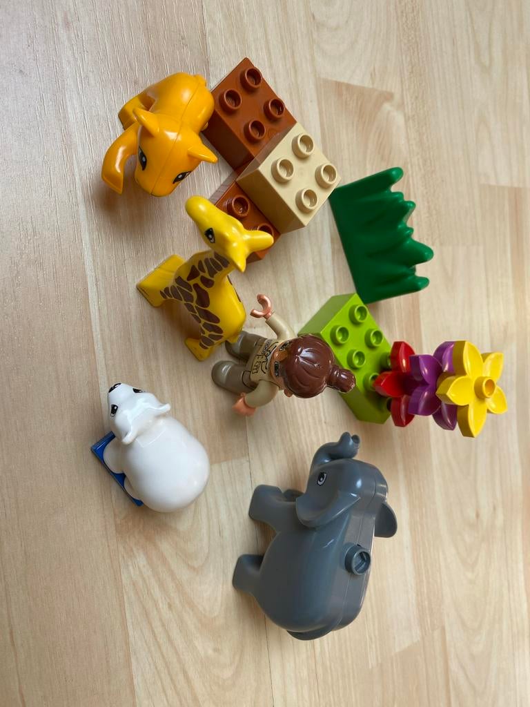 Duplo Dierenverzorgster met dierentuindieren, Ophalen of Verzenden, Gebruikt, Losse stenen, Duplo