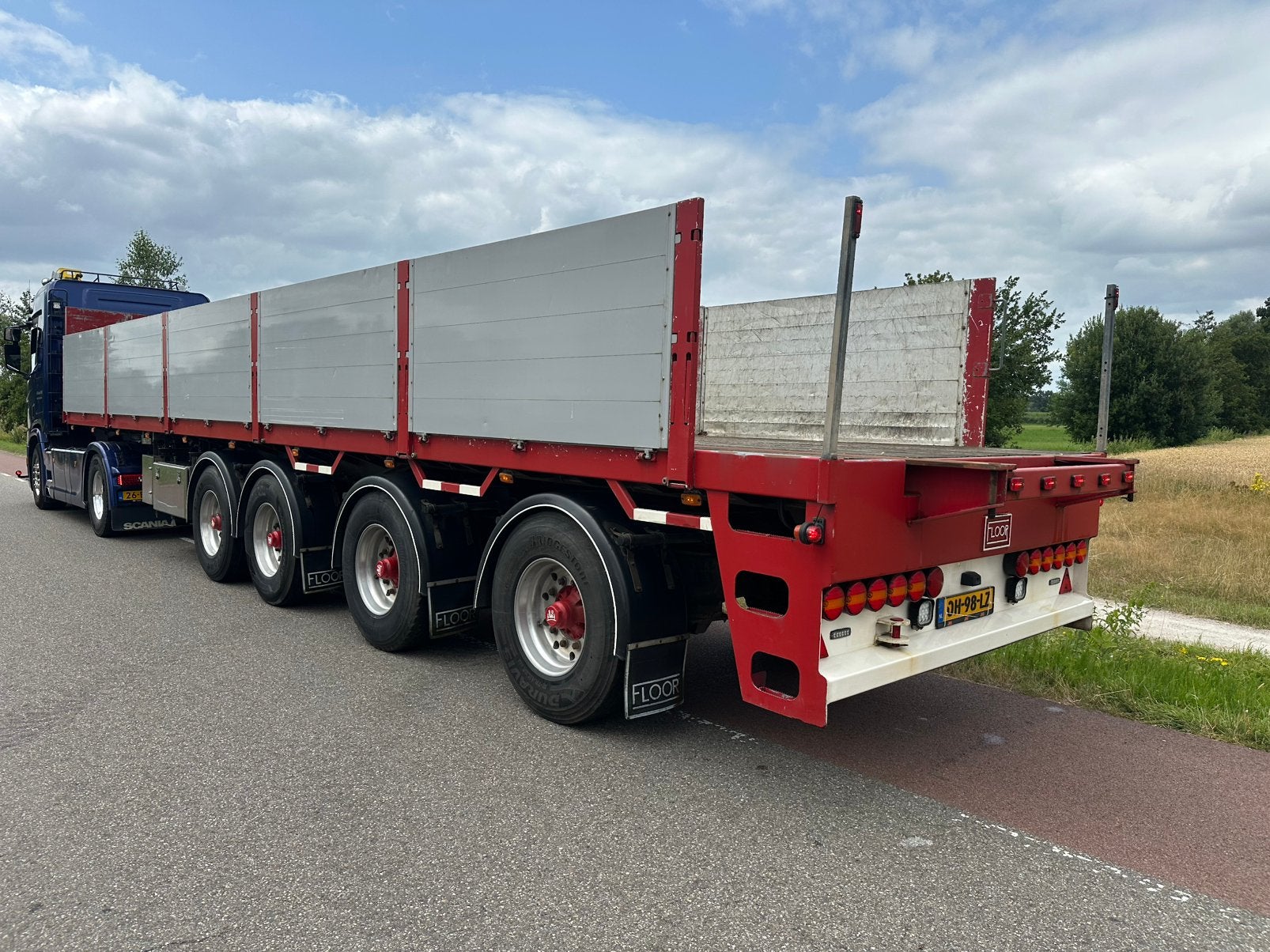 Floor 4 aa Steenoplegger stenentrailer 2x stuuras + 2 lift, Bedrijf, Te koop