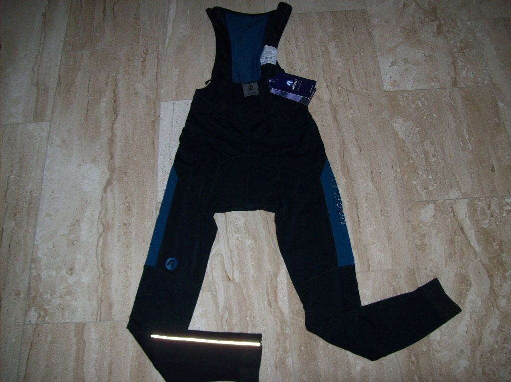 Rogelli Tyro Bibtight Heren Zwart/blauw maat M, L, XL, 2XL, Rogelli, Heren, Nieuw, XL