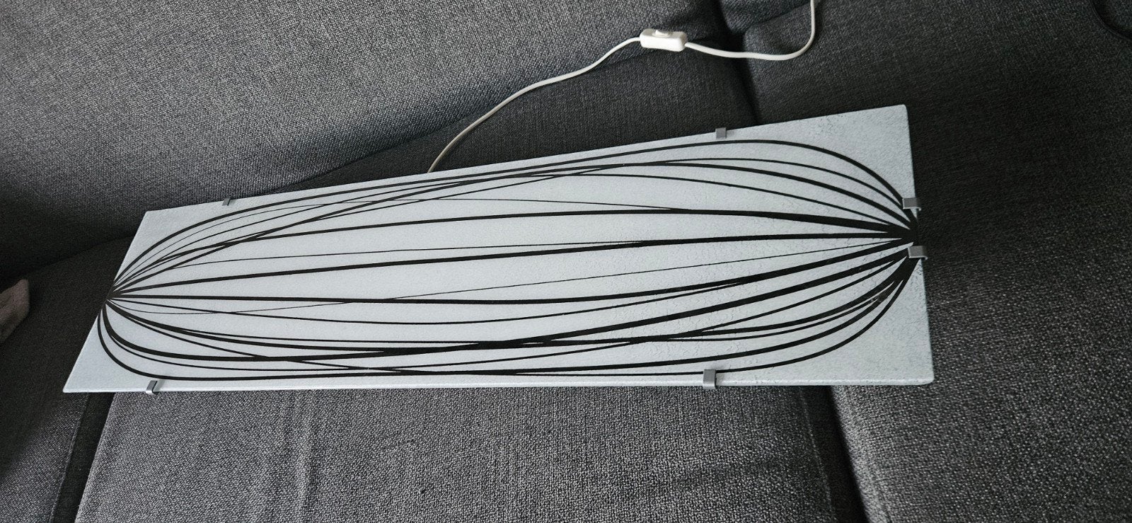 Vintage IKEA Gyllen V0704 Wandlamp - Zwart/Wit Glas, Ophalen of Verzenden, Zo goed als nieuw