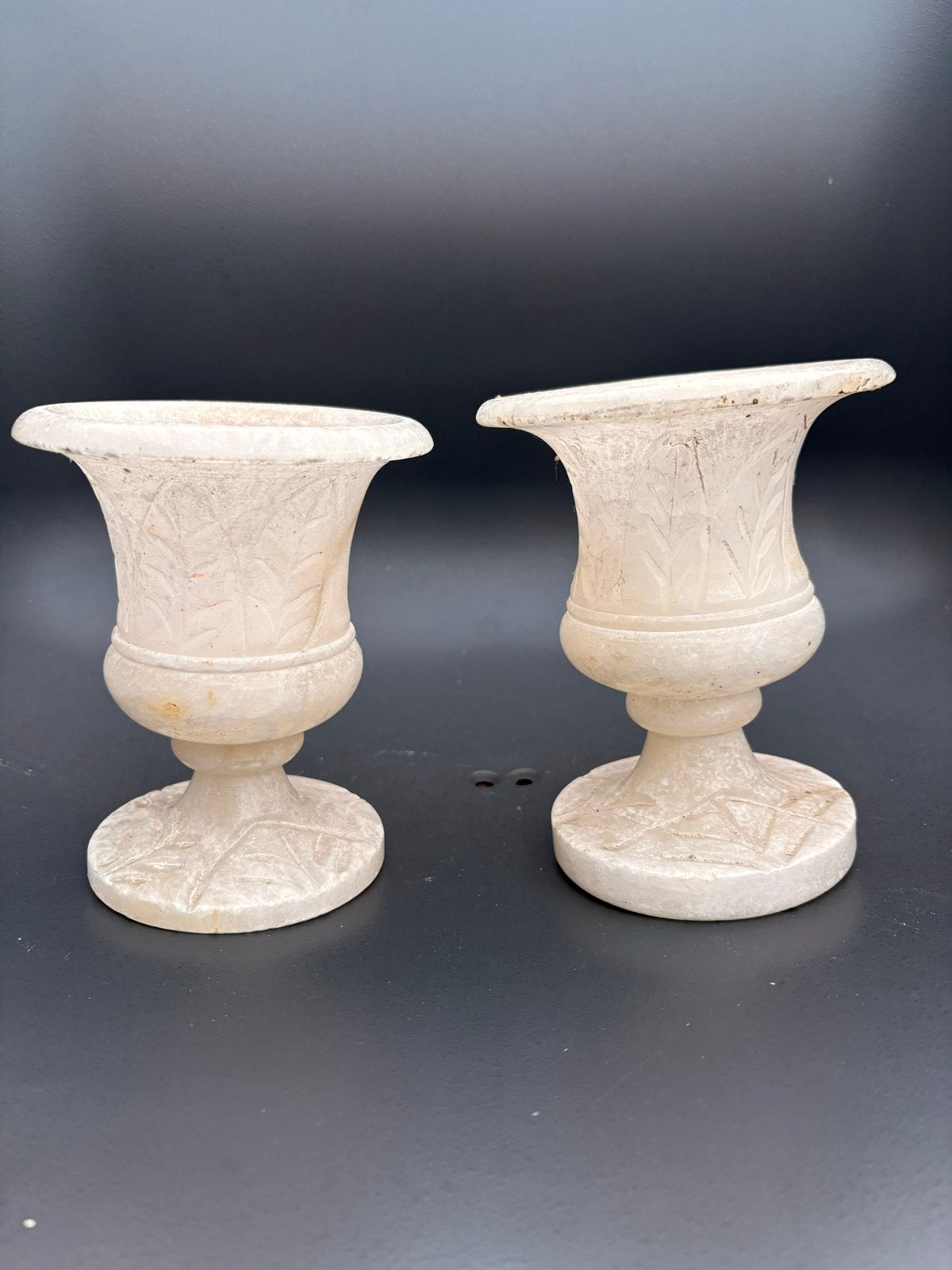 Set van 2 Albasten Kelken - 14 cm hoog, Ophalen of Verzenden