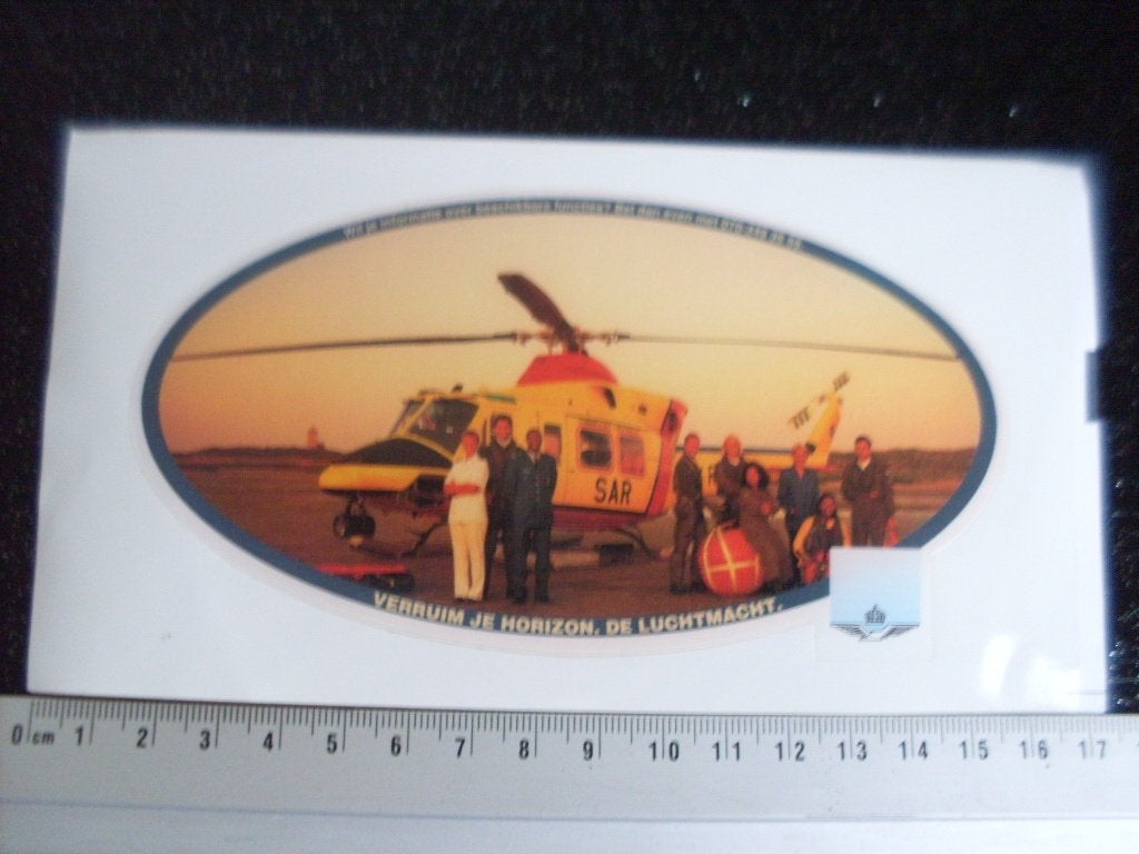 sticker verruim je horizon de luchtmacht helicopter leger, Verzenden, Zo goed als nieuw, Bedrijf of Vereniging