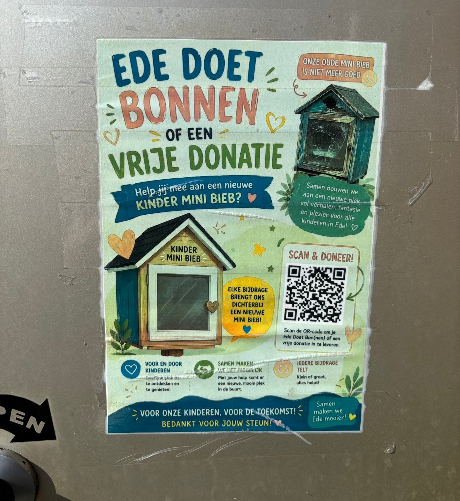 Ede Doet-bon voor onze mini-bieb, Jumbo, Ophalen