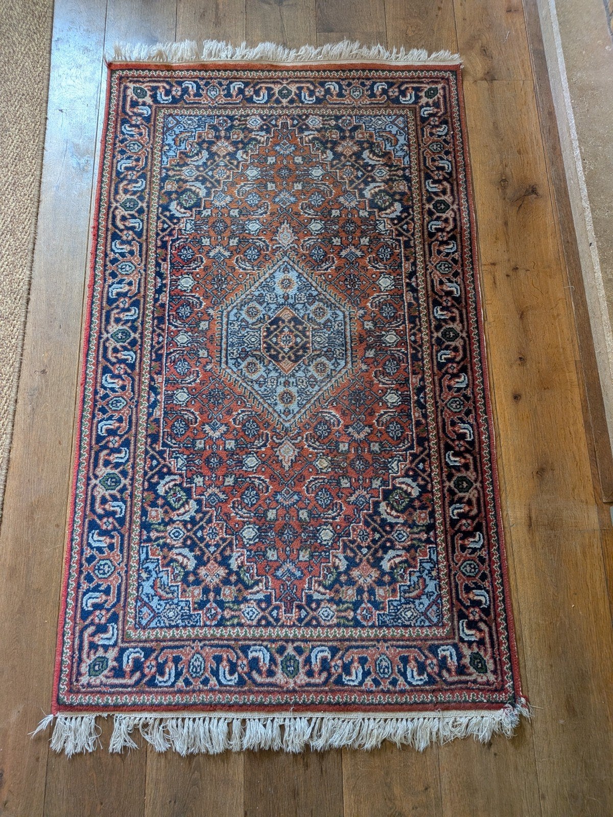 Origineel Perzisch Bidjar Vloerkleed 156 x 93 Handgeknoopt., Ophalen, Gebruikt, Rechthoekig, 50 tot 100 cm