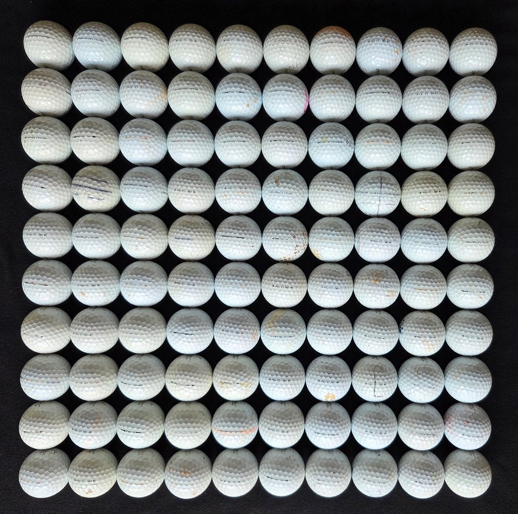100 stuks Titleist Pro V1 golfballen, Sport en Fitness, Golf, Ophalen of Verzenden, Gebruikt, Bal(len)