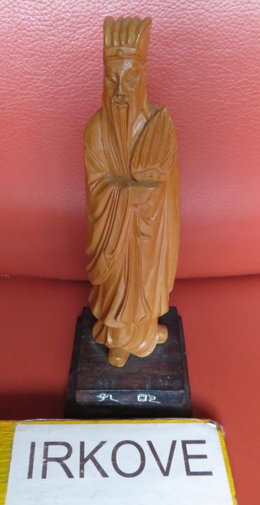 DRIE CHINEES PALMHOUTEN BEELDJES * Heel Fijntjes *, Minder dan 20 cm, Verzenden, Handgemaakt, Beeld