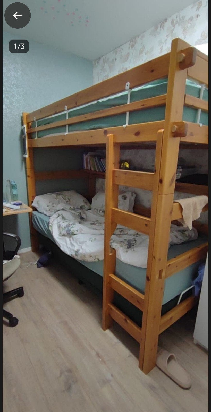 Houten stapelbed frame (gedemonteerd), Ophalen, Gebruikt, Stapelbed