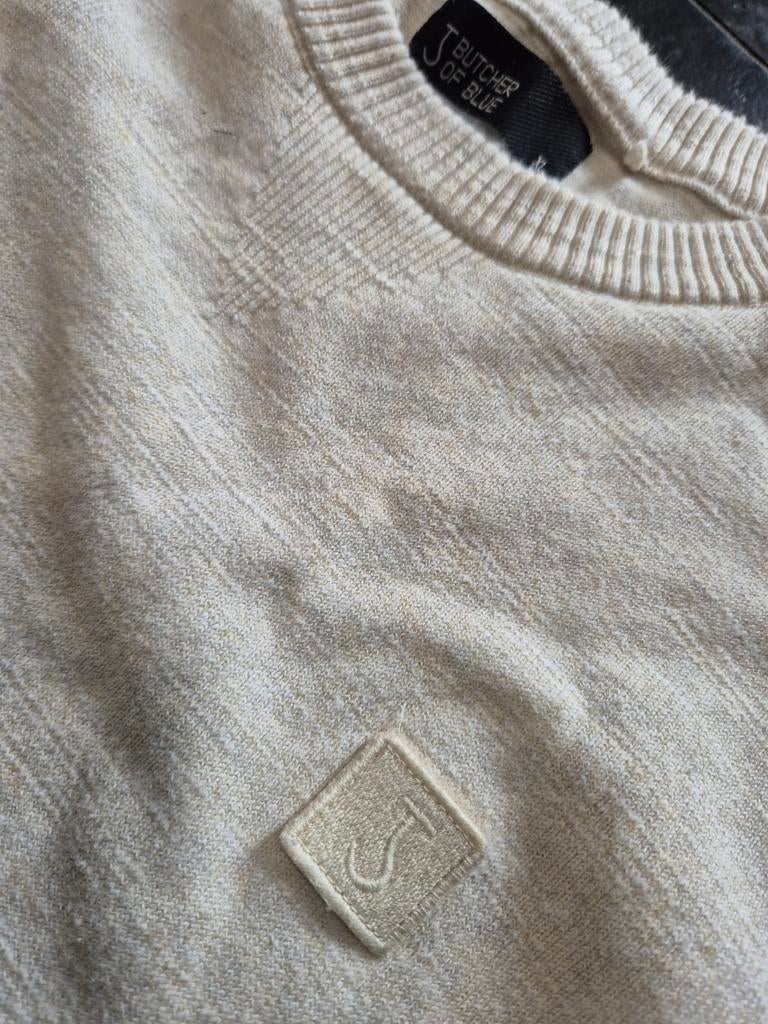 Butcher of Blue trui Voorjaarstrui Crème maat XL, Butcher of Blue, ., Beige, Maat 56/58 (XL)