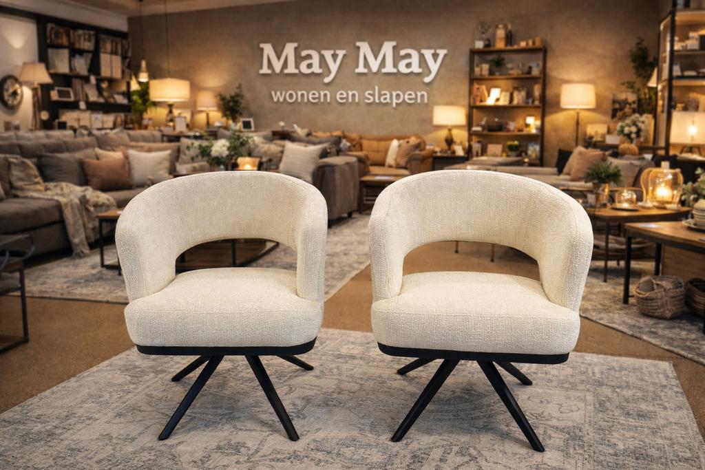 Eetkamerstoel Jordy Beige 360° Direct/Leverbaar E-7349