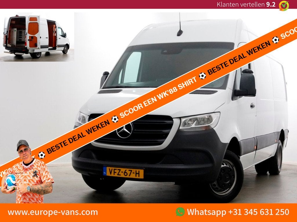 Mercedes-Benz Sprinter 516 CDI 163pk 7G Automaat L2H2 Camera, Auto's, Bestelauto's, Achterwielaandrijving, Gebruikt, Euro 6, 4 cilinders