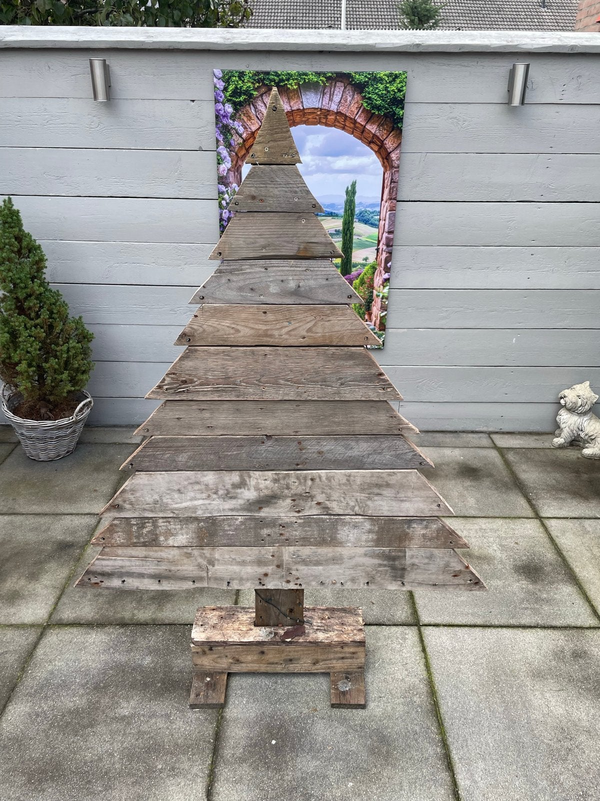 Kerstboom hout met verlichting, Diversen, Ophalen, Gebruikt